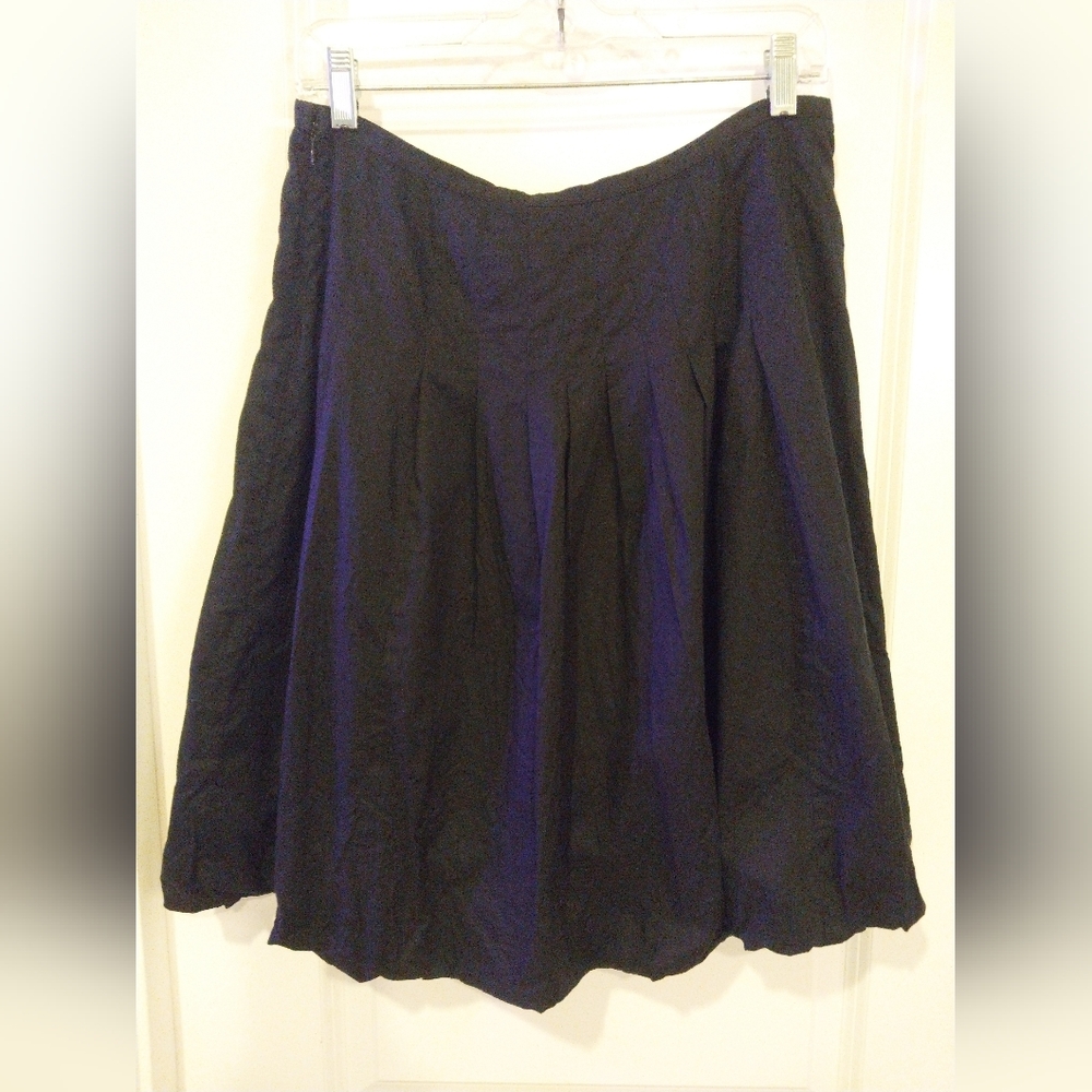 BCBG Pleated Black Women's Flounce Skirt